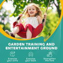 AIYAPLAY 10 Piece Zip Line Kit for Kids, for Outdoor Garden, Multicolour