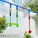 AIYAPLAY 10 Piece Zip Line Kit for Kids, for Outdoor Garden, Multicolour
