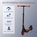HOMCOM Folding Electric Scooter with Rear Wheel Brake, Red