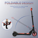 HOMCOM Folding Electric Scooter with Rear Wheel Brake, Red