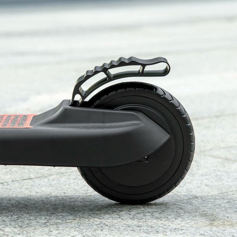 HOMCOM Folding Electric Scooter with Rear Wheel Brake, Red