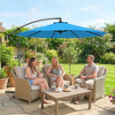 Outsunny 3(m) Banana Parasol Cantilever Umbrella Garden