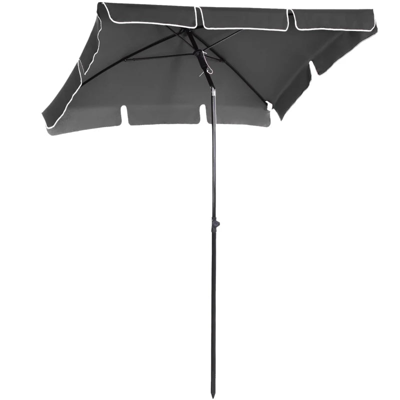 Outsunny Tilt Parasol 2m x 1/3m - Grey