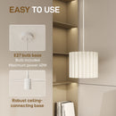 HOMCOM Linen Pendant Light, E27 Lampshade For Living Room, Bedroom