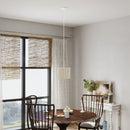 HOMCOM Linen Pendant Light, E27 Lampshade For Living Room, Bedroom