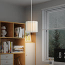 HOMCOM Linen Pendant Light, E27 Lampshade For Living Room, Bedroom