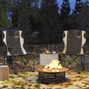 Outsunny Set Of 2 Padded Folding Picnic Chairs With Cooler Bag