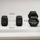HOMCOM Rubber Hex Dumbbell Portable Hand Weights For Home Gym