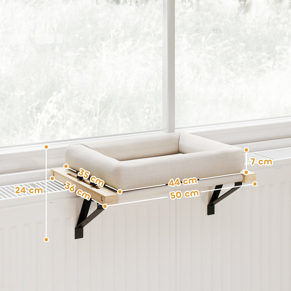 Cat Radiator Hamock PawHut Cat Radiator Bed, Adjustable Hanging Cat Hammock with Cushion,