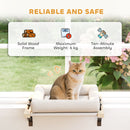 PawHut Cat Radiator Bed, Adjustable Hanging Cat Hammock with Cushion, Cream