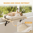 PawHut Cat Radiator Bed, Adjustable Hanging Cat Hammock with Cushion, Cream