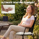 Outsunny Outdoor Chair Seat Cushions Set of 2, Garden Chair Cushions, Cream