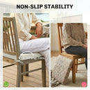 Outsunny Outdoor Chair Seat Cushions Set of 2, Garden Chair Cushions, Cream