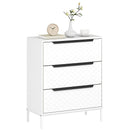 HOMCOM Chest of Drawers, Aluminium Handles, White