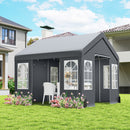 Outsunny 3 X 3 M Party Tent, Outdoor Canopy Tent With Sidewalls, Grey