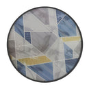 Outsunny Garden Table With Glass Printed Design For Outdoor