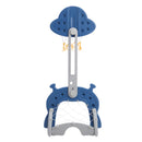 Livingandhome 2-in-1 Toddler Basketball Hoop Football Goal Set