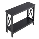 Livingandhome 2-Tier Narrow Hallway Console Table