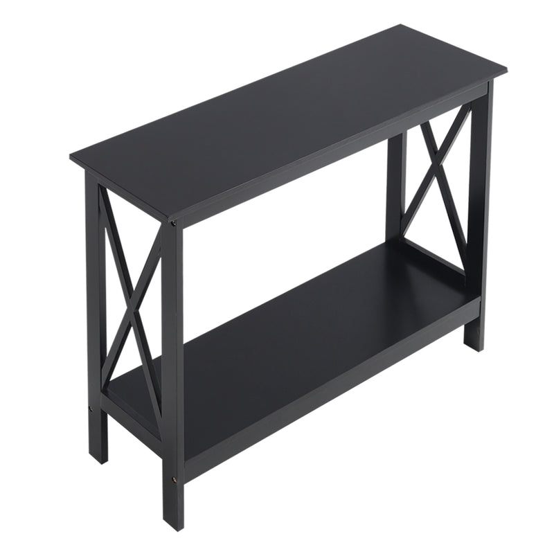 Livingandhome 2-Tier Narrow Hallway Console Table