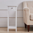 Livingandhome Wooden One Drawer Slim Side Table