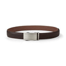 Modishion Adjustable Leather Ratchet Belt With Automatic Buckle - Brown