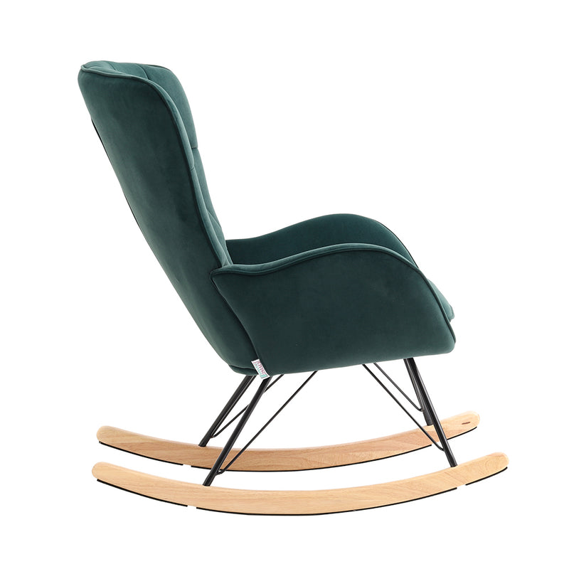 Livingandhome Ergonomic Rocking Chair with Cushion