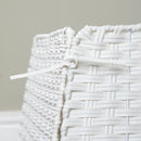 47cm x 46cm Samuel Alexander Foldable Faux Rattan Christmas Tree Skirt in White