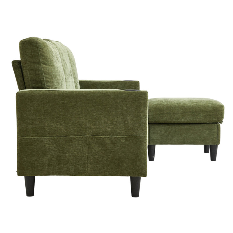 Livingandhome Industrial Style Polyester Sofa