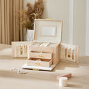 Sheonly Multi-Function Faux Leather Jewellery Storage Box with Drawers