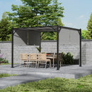 Breeins Outdoor Garden Retractable Pergola with Canopy
