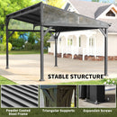 Outsunny 4.3 X 3 M Garden Pergola With Netting Curtains, Lean To Pergola