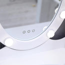 Livingandhome 4 Drawers Dressing Table with Lighted Mirror & Stool Set