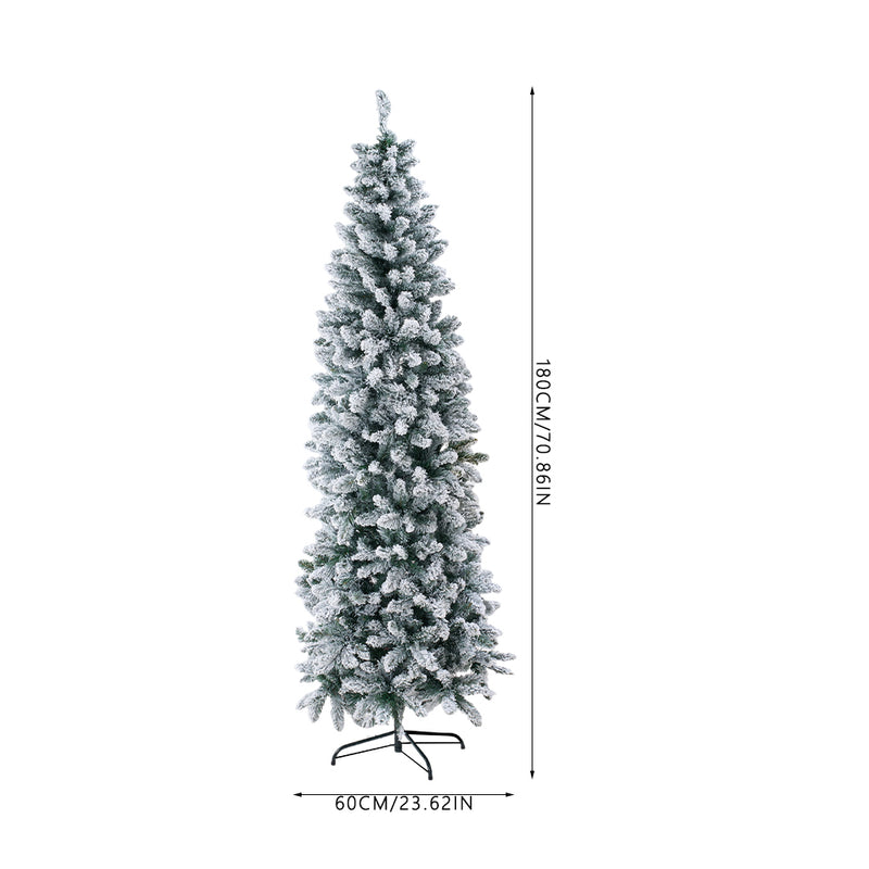 Lifeideas Flocked Christmas Tree with Sturdy X-Frame Stand