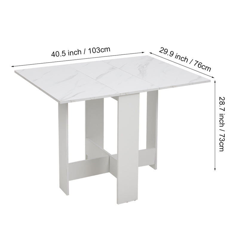 Livingandhome Practical Drop Leaf Wooden Dining Table