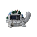 Breeins Solar-Powered Turtle Garden Ornament with Lights & Succulents