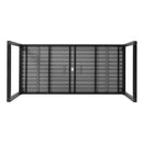 Breeins Patio Table Bench Set with Parasol Hole