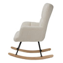 Livingandhome White Sherpa Rocking Chair