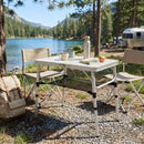 Breeins 60cm/90cm Folding Camping Table with Carrying Handle