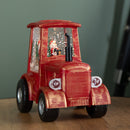 15cm Battery Operated Light up Christmas Tractor Water Spinner with Santa and LEDs