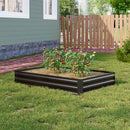 Livingandhome Galvanized Steel Raised Garden Bed Planter Box