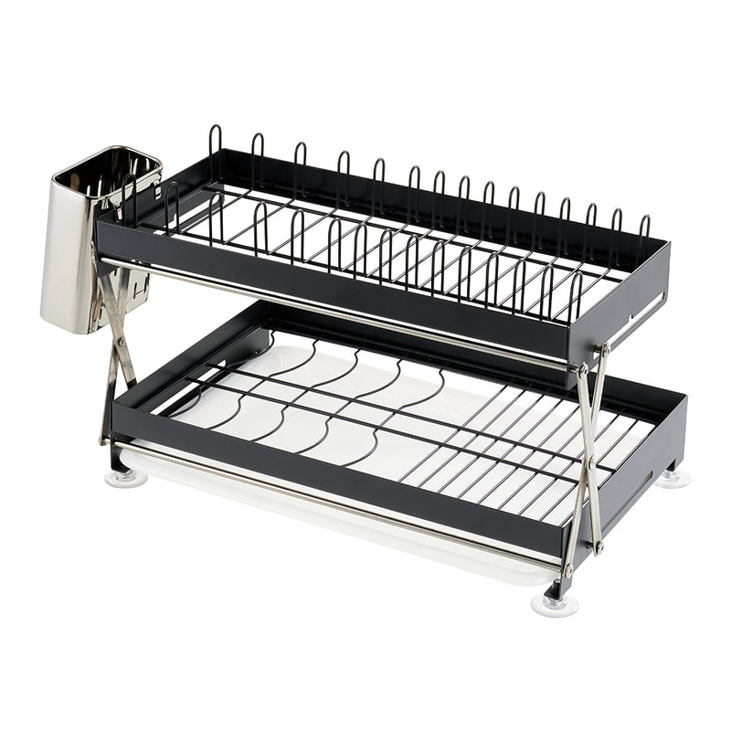 Lifeideas 2-Tier Carbon Steel Dish Drainer