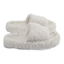Open Toe Plush Cotton Slippers