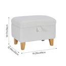 Livingandhome Teddy Fleece Upholstered Storage Ottoman