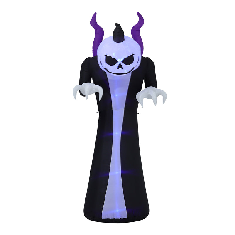 Halloween Inflatable Outdoor Ghost with Raising Hands and LED Lights Yard Decoration