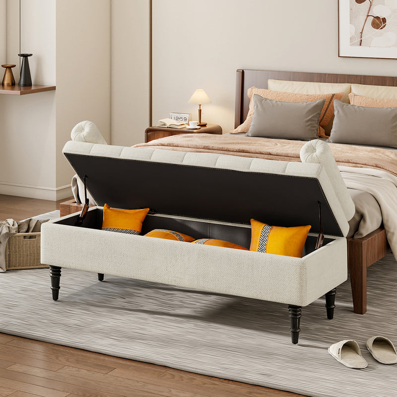 Livingandhome Storage Bench with Side Arms