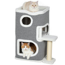 PawHut 75 Cm Cat Tree Cat Condo For Indoor Cats With Scratching Post
