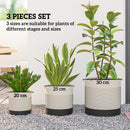 Outsunny Plant Pots Handwoven Cotton Set of 3 White