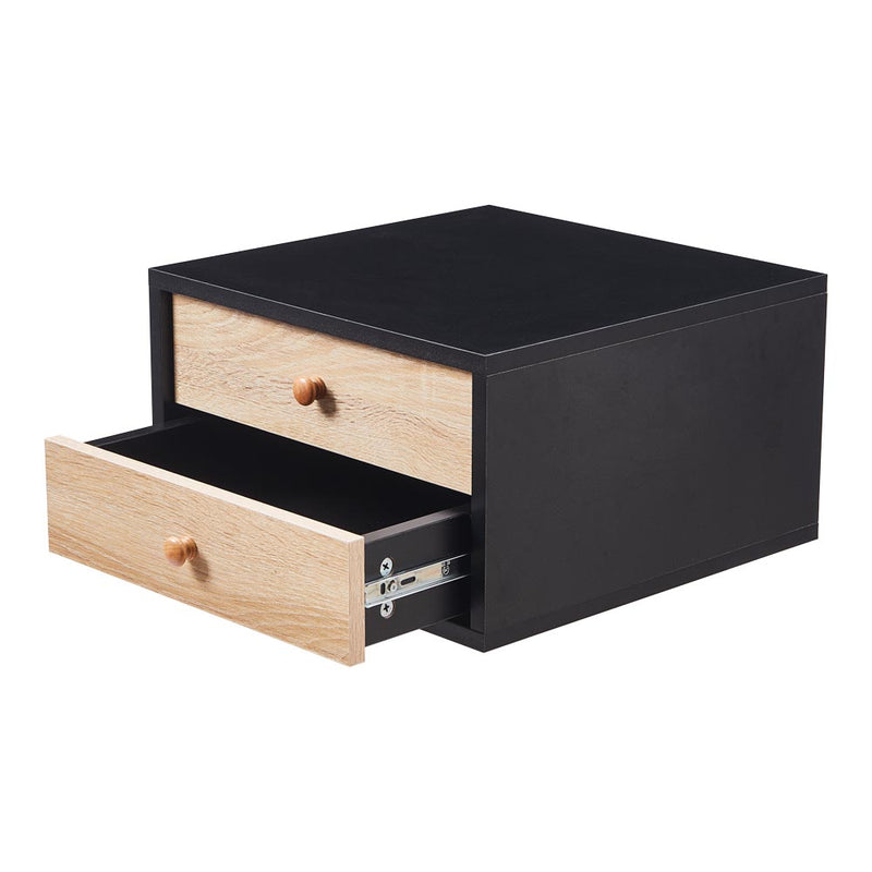 Livingandhome Floating Bedroom Nightstand with Drawers