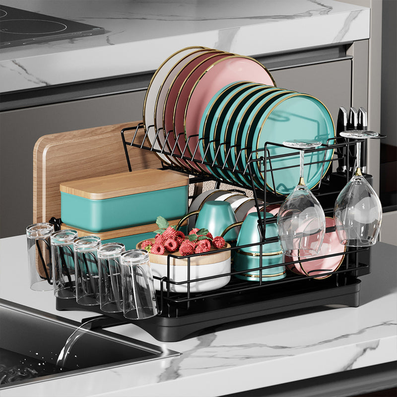 Livingandhome 4PCS Magnetic Fridge Storage Shelf with Hooks