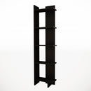 Livingandhome Industrial 5-Tier Corner Bookshelf Shelf Unit